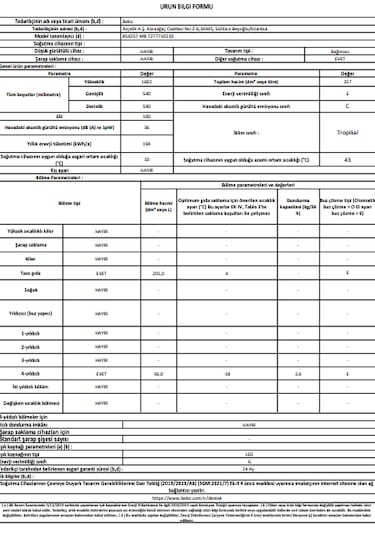 Beko 854257 MB 257 L Üstten Donduruculu Statik Buzdolabı