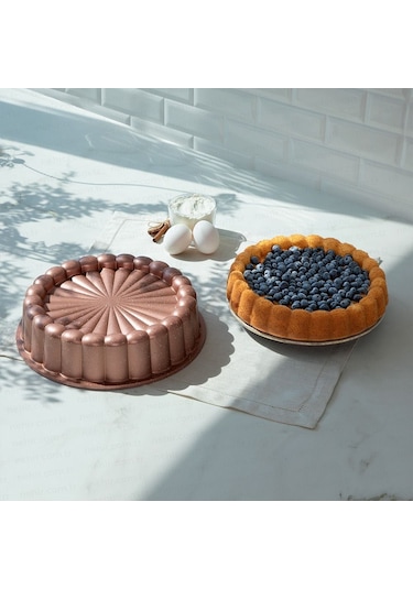 Nehir Papatya Rose Gold Döküm Tart Kalıbı 26 Cm