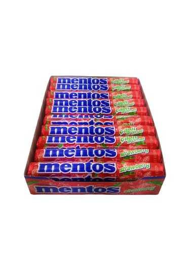 Mentos Çilek Aromalı Şeker 20 x 37.5 G