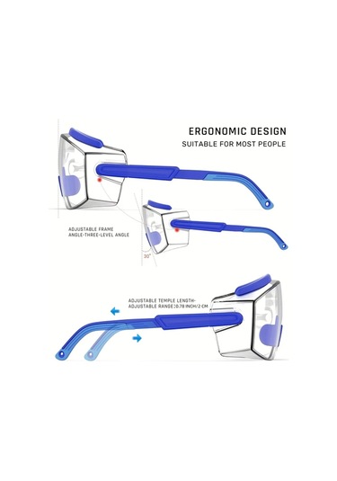 Elmpaly Pembe Anti Fog Güvenlik Gözlüğü Ayarlanabilir Çerçeve Çizilmeye Dayanıklı Lens İş Spor