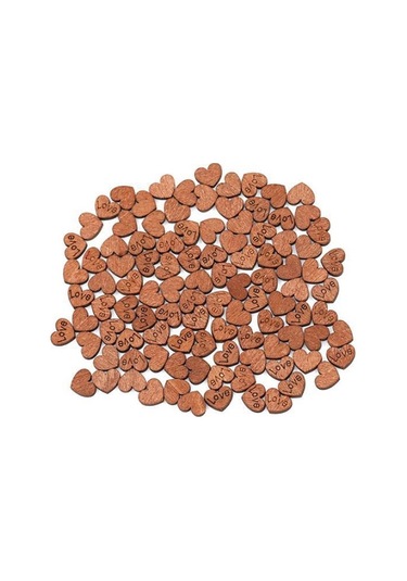 100 Adet Ahşap Aşk Kalp Düğmesi Düğün Masa Dağılımı Konfeti Dekorasyon El Sanatları Love Letter