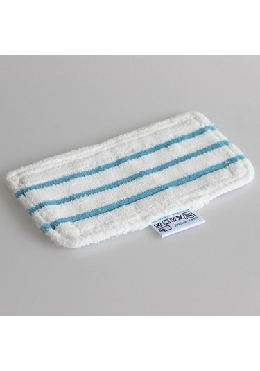 Prestigegoods Black & Decker Buharlı Paspas Yedek Ped 6'lı Beyaz + Blue, Fsm1610 Fsm1630 İçin, 30x15.8cm, Kumaş, Yıkanabilir