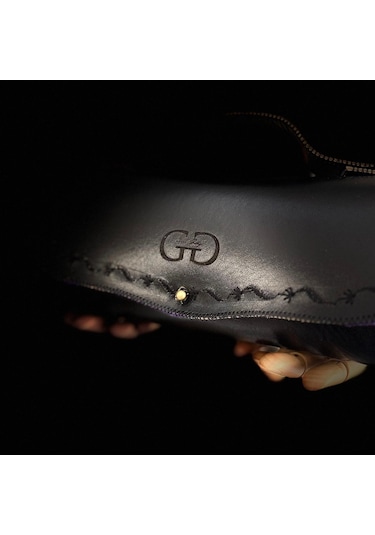 Hakiki Deri, El Yapımı Bayan Çanta, Bayan Cüzdan Larissa V34 Taş - Siyah