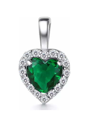 Gold Plaza Jewelry 925 Ayar Gümüş Kalp Kolye 192045264 Gri