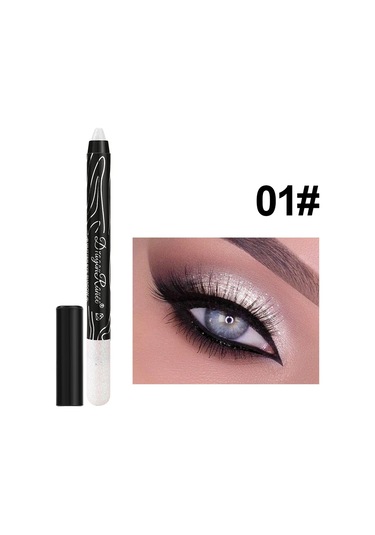 1 Adet Metalik Mor Göz Farı Kalem Glitter İpekböceği Astar Kalem Fosforlu Uzun 01 01