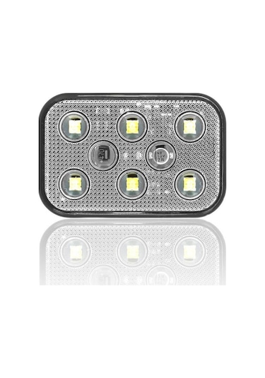 Sanel 12v Universal Kare 6 Led Dış Makan Uyumlu Beyaz Sbd12w6