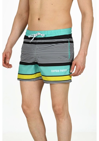 Enrico Ferry Erkek Aqua Mıcro Hızlı Kuruyan Deniz Şortu Edy2249a Aqua