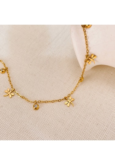 Opk Gz189 Paslanmaz Çelik Yapanan Çıkarma Kolye Halkalar Altın Altın