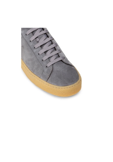 Deery Erkek Gri Hakiki Süet Sneaker Ayakkabı - 02018mgrıc04