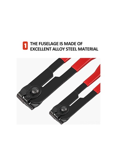 Symbee Çelik Kafes Klips Ve Demontaj Pliers Seti - Kaymazsız Kollü Boru Klips Aracı Kırmızı/mavi Rastgele