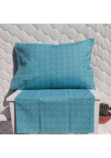 Mef Collection Fırça Desen Yastık Kılıfı Su Yeşili 2'li