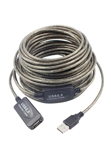 Aktif Usb Dişi Erkek Uzatıcı Uzatma Ek Kablosu 15 Metre