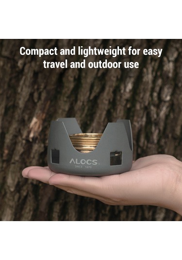 Ranyeek Alocs Cs-b02 100ml Hard Anodized Alüminyum Alkol Ocağı, 140g, 4.2x7.5cm, Tutucu Ve Kapaklar İçeren Çok Renkli