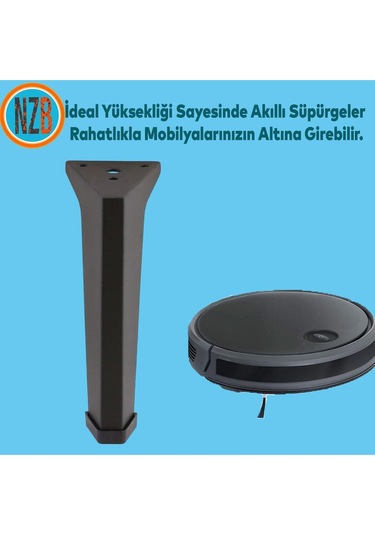 Mobilya Ayakları Ünite Baza Koltuk Ayağı Ayağı Sehpa Masa Puf Tabure Metal Ayakları Siyah 20 Cm Siya Diğer