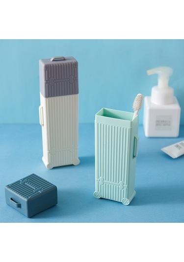 Sones Seyahat Yıkama Kupası Diş Fırçası Kutusu Taşınabilir Set Yaratıcı İş Seyahati Diş Saklama Kutusu Mavi Hit Mavi Diğer