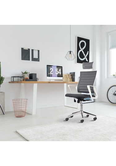 Asbir Mobilya Ceo Fileli Başlıklı Çalışma Koltuğu Ofis Sandalyesi