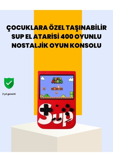 Çocuklar İçin 400 Retro Oyunlu Konsol