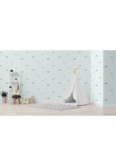 Adawall Adakids 8907-2 Genç Çocuk Uçak Desenli Duvar Kağıdı