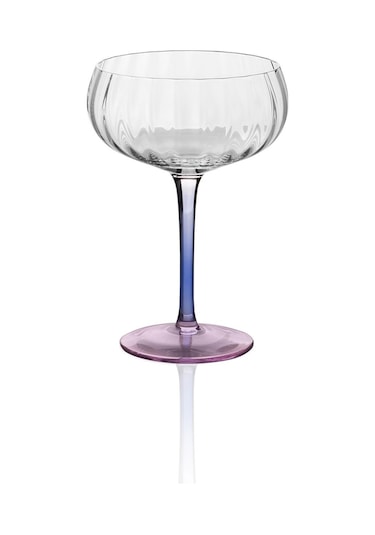 The Mia Ayaklı Cam Dondurma Kasesi Mavi Pembe 280 Ml