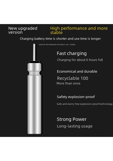 Youtek Cr425 Led Işıklı Balık Tutma Kamışı Pil Seti - Çift Usb Şarj Cihazı + 2 Adet Li-poly Akü - Gece Balıkçılığı Erişkinlere Uygun