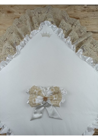 Sahra Soylu Rose Bebek Kundağı Unisex Bebek Dış Kundak Battaniyesi Hastane Çıkışı Kundak Battaniye Altın