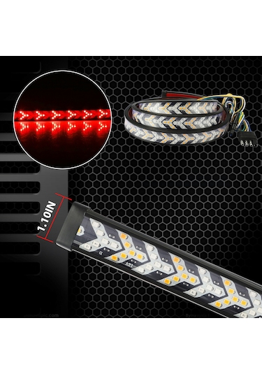 Kamyon Bagaj Kapağı Işık Çubuğu Kırmızı Koşu Fren Işıkları Dönüş Sinyali Geri Vites Lambası İle Işık Şeridi