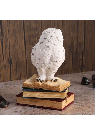 Kitap Üzerinde Beyaz Kar Baykuşu Hedwig Biblosu - Harry Potter