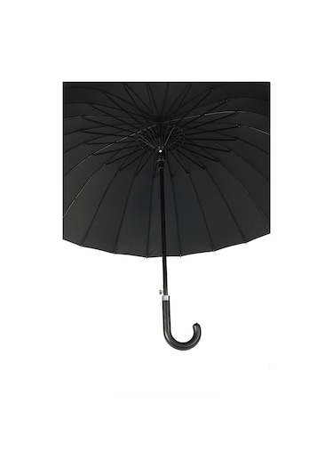 Marlux Baston 24 Fiber Tel Hakiki Deri Saplı Ultra Premium Protokol Şemsiye M21mar1024r001 - Siyah