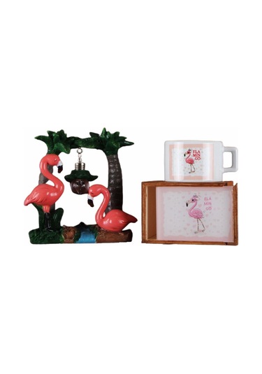 Flamingo Işıklı Biblo Masa Lambası Flamingo Kutulu Kupa