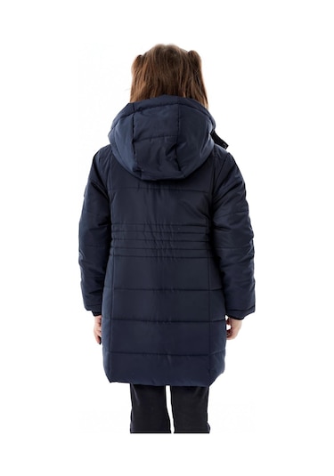 Benitto Kids Kız Çocuk Kapüşonlu Kışlık Şişme Mont 51355 Lacivert