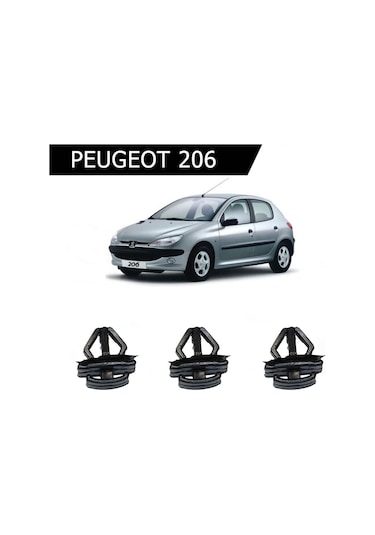 Peugeot 206 Ön Panjur Bağlantı Klipsi 10 Adetli Paket 6995x3