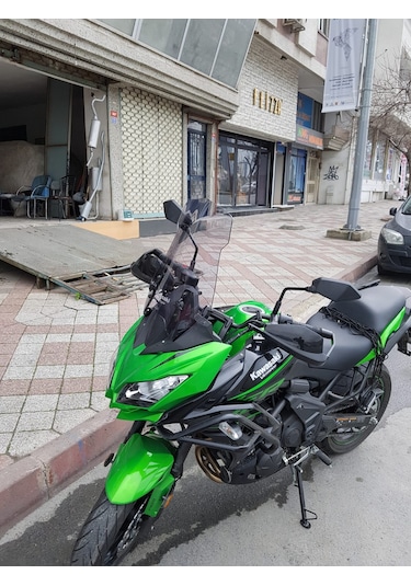 15-18 Kawasaki Versys Uzun Ön Cam Zeus Açık Füme 48cm 4mm