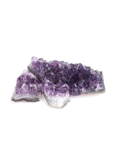 Doğal Ametist Kümesi Kuvars Kristal Mineral Örneği Şifa Taşı Kaba Cevher 20-30g