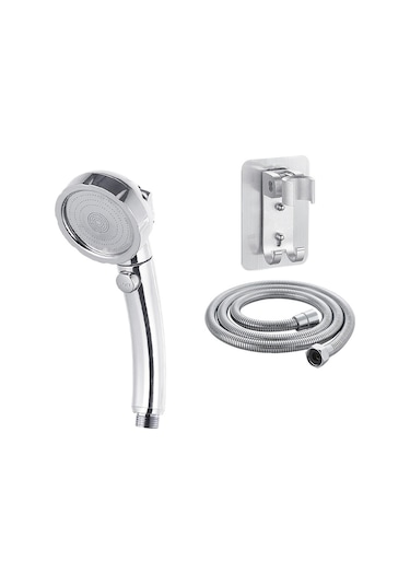 Duş Başlığı El Duşu 3 Sprey Tipleri Yüksek Basınç Durdurma Düğmeli El Yüksek Basınç Su Tasarruflu Duş Başlığı