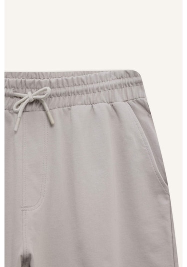 Defacto Slim Fit Dar Kesim Cepli Pamuklu Basic Düz Bermuda Şort W1105az25spbg170 Bej