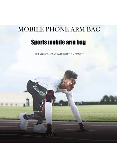 Youtek Kırmızı Yıldız Desenli Spor Kolluk Çantası - Su Geçirmez, Evrensel Telefon Koruması - Koşu, Bisiklet, Spor Salonu İçin Kırmızı