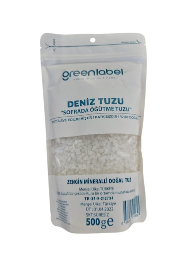 Greenlabel İri Taneli Deniz Tuzu 500 G