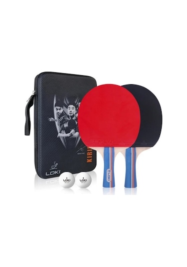 Loki Loki Wang Hao İkili Masa Tenisi Raket +kılıf+ Top Set