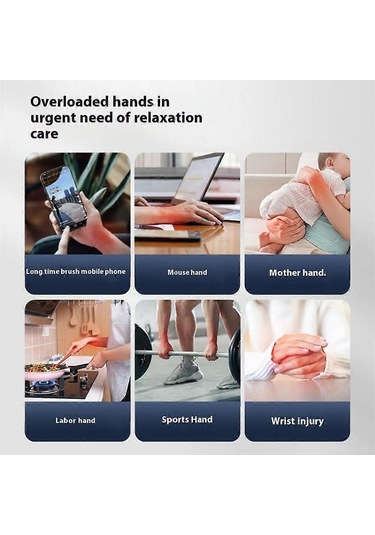 Ganzhoushop Kjh-x3hw Ems Tendon Kılıf Masaj Bilek Koruyucu 8 Mod 30 Yoğunluk Seviyesi Spor Bilek Bandı El Joiocean Mavisi Çok Renkli