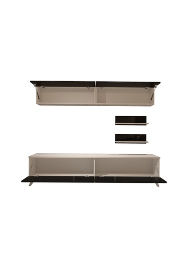 Decoraktiv Eko 5 Mdf Std Retro Tv Ünitesi Tv Sehpası Beyaz - Siyah