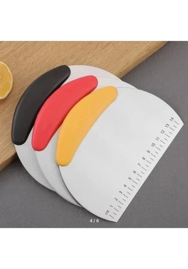Paslanmaz Çelik Hamur Kesme Ve Şekillendirme Spatulası Çok Renkli