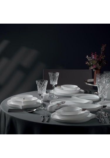 Jumbo Goddess Platin 61 Parça 12 Kişilik Yemek Takımı Platin