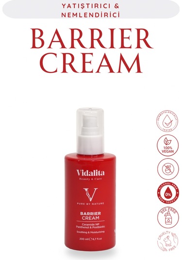 Vidalita Beauty & Care Barrier Onarıcı Nemlendirici Vücut Kremi Ceramide Np, Panthenol & Postbiotic 200 Ml