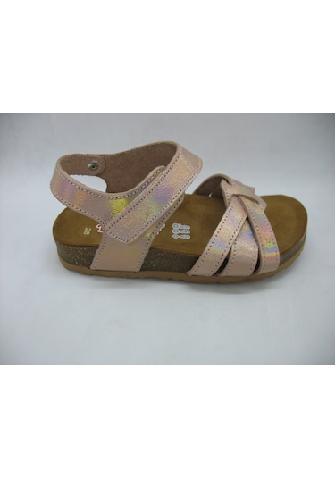 Toddler 390 Pembe Deri,anatomik Mantar Taban Üç Bantlı Sandalet 2 Pembe