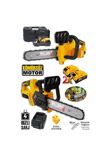 Millian MLN-12D Şarjlı Çift Akülü Dal Budama Makinesi