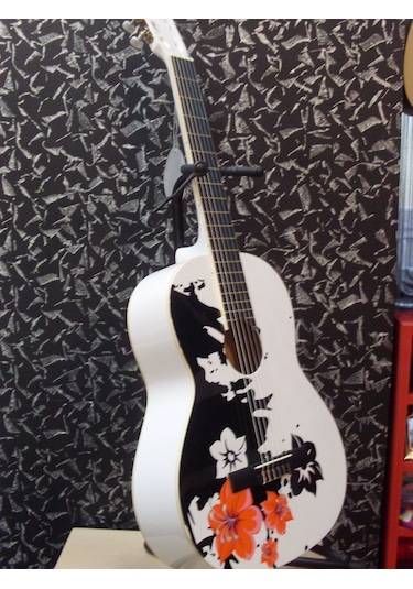 Masterwork Mwc3900Wh Model Resim Baskılı 4/4 Tam Boy Klasik Gitar