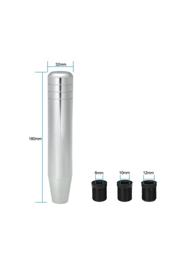 18 Cm Uzunluk Evrensel Alüminyum Araba Kamyon Yarışı Vites Topuzu Sopa 3 Adaptör İle