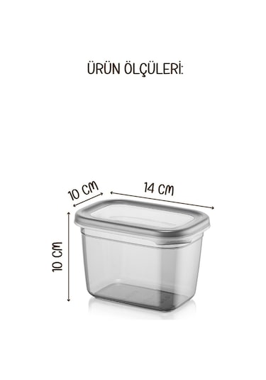 Vienev Renkli Etiketli 12li Peggy Dikdörtgen Baharatlık Seti 800 Ml Antrasit Şeffaf