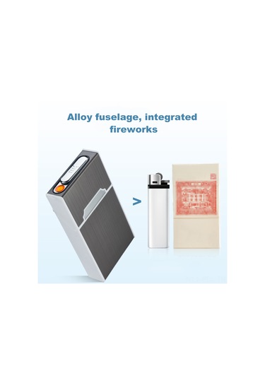 Padalink Usb Şarjlı 20'li Kapasiteli Alüminyum-abs Sigara Kutusu - Anti Basınçlı, Nem Koruyucu, Zeka Uyumlu Siyah Diğer