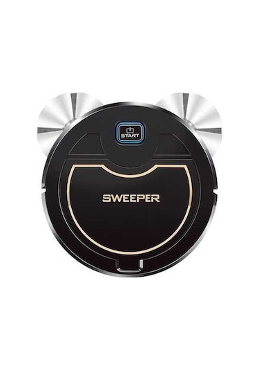 Pazly Temizlik Süpürge Robot Geeroyoo 3'ü 1 Arada Otomatik Toz Toplama Siyah Siyah Ev Temizleyici Siyah